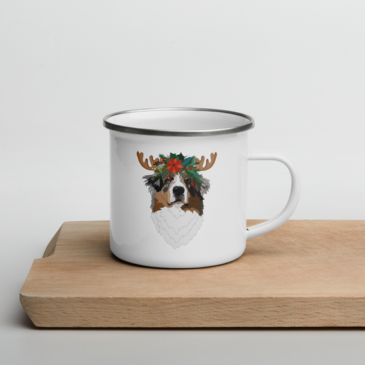 Custom Christmas Enamel Mug