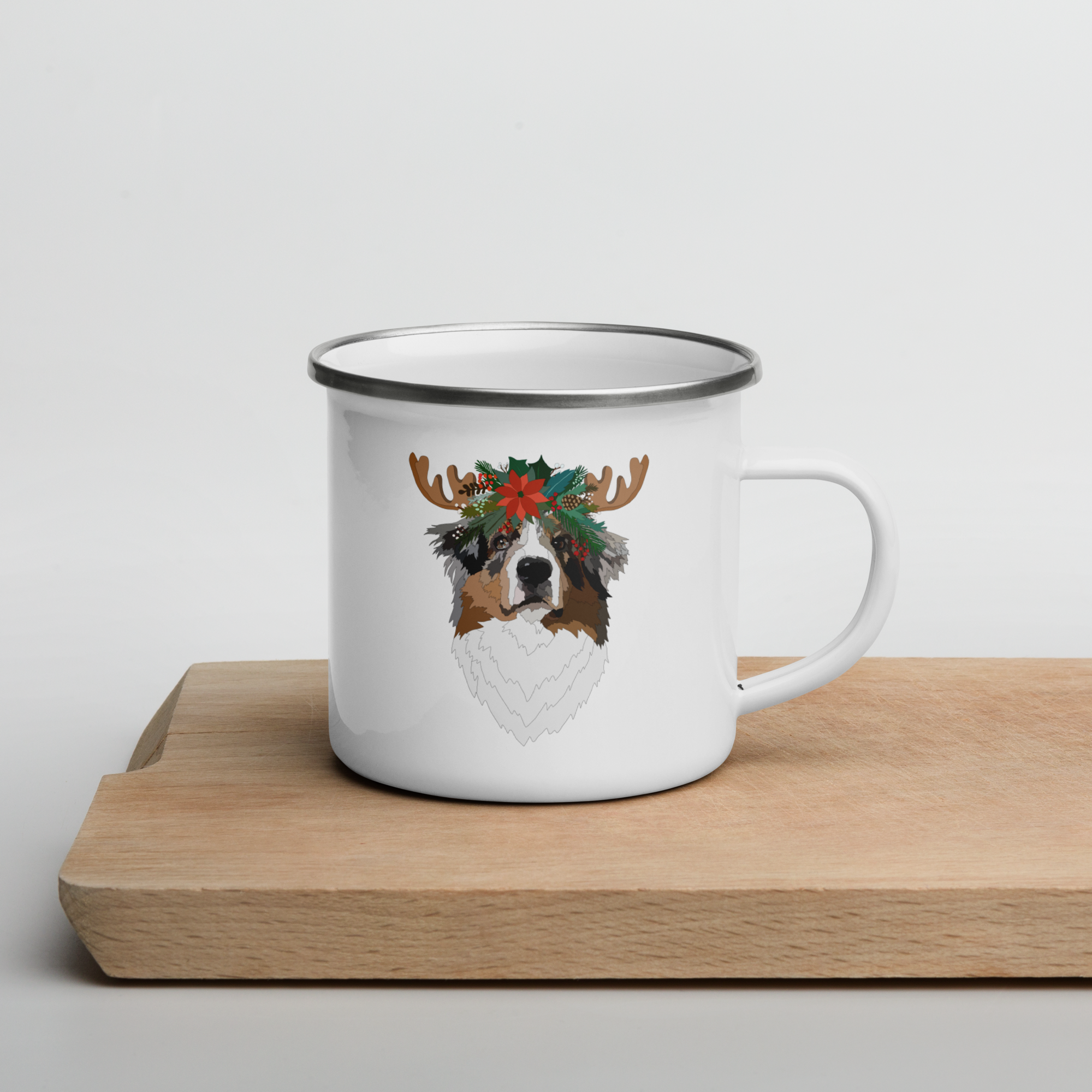 Enamel Mug Decoration, Christmas Enamel Mug, Custom Christmas Mug