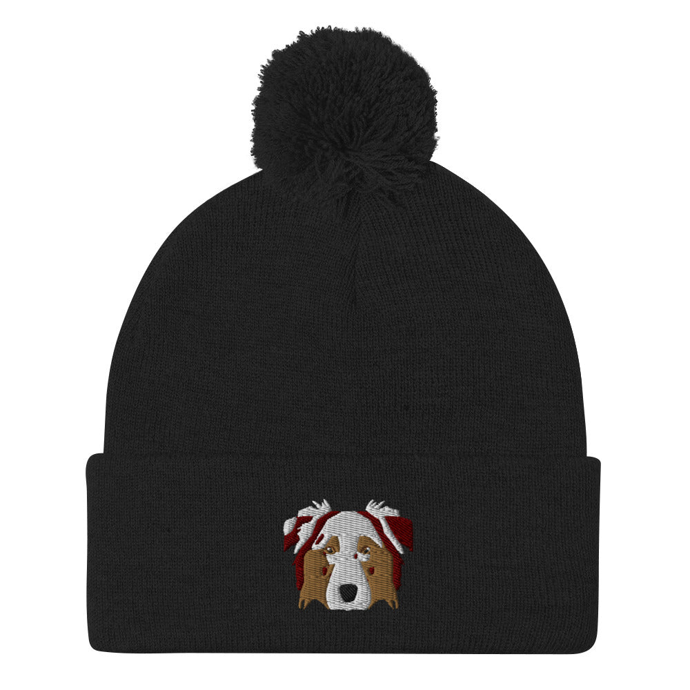 Red Merle Pom-Pom Beanie (Available in USA/Canada only)