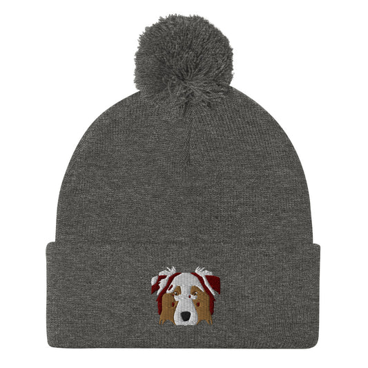 Red Merle Pom-Pom Beanie (Available in USA/Canada only)