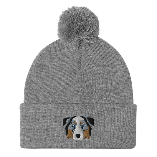 Blue Merle Pom-Pom Beanie (Available in USA/Canada only)